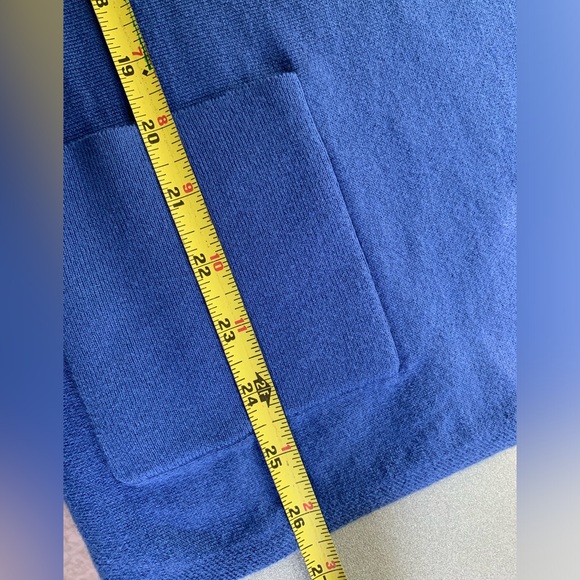 Lilly Pulitzer Elba Coolmax Oversized Boxy Poncho Sweater Iris Blue Womens Sz Sm - Picture 10 of 11